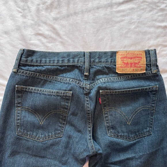 Men's Levi's 514 Slim Straight Jeans - 32 x 30 Very Good Condition - Picture 4 of 5